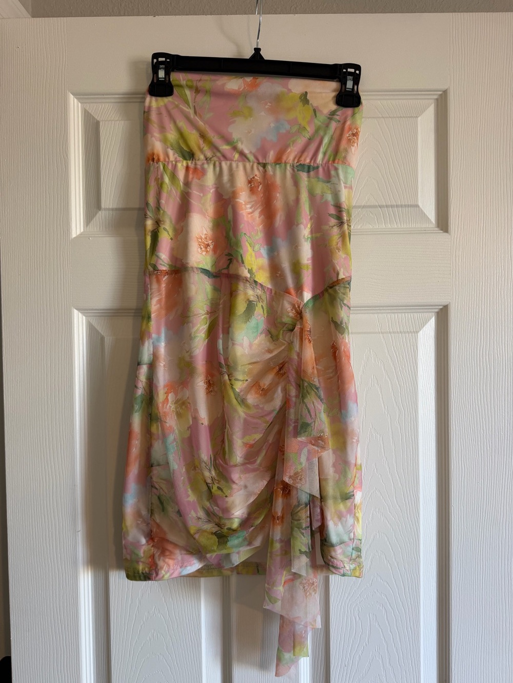 Edit By Nine Floral Halter Mesh Lined Mini Dress